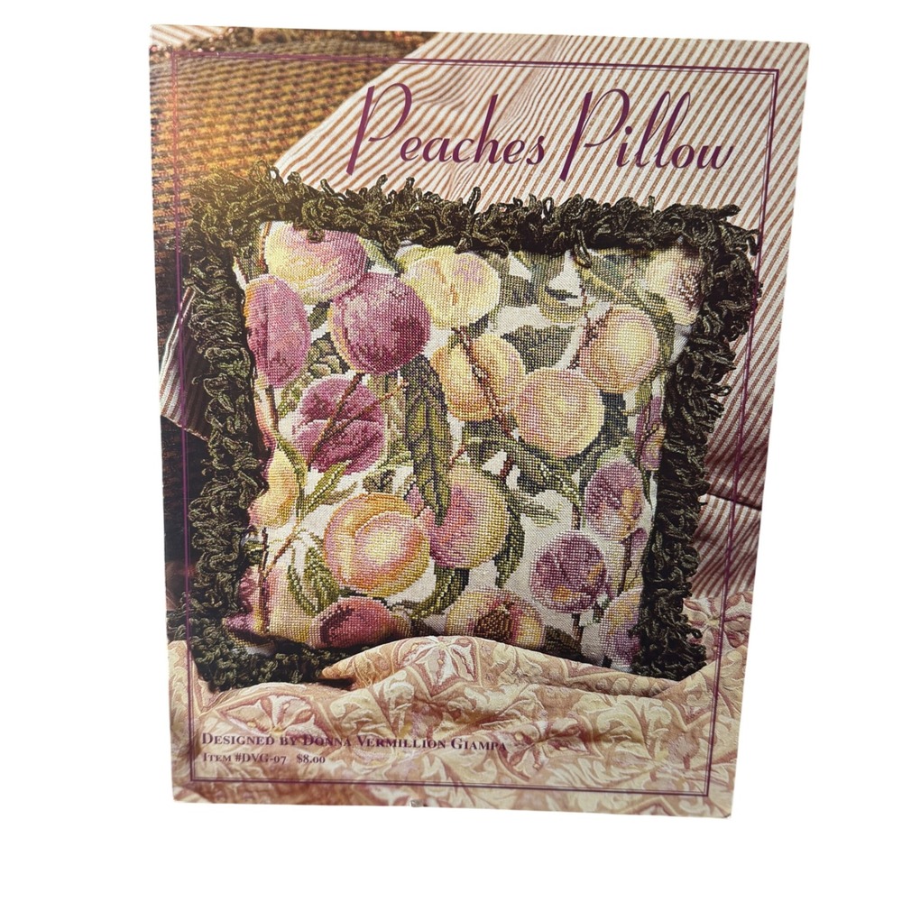 Donna Vermillion Giampa Peaches Pillow Cross Stitch Pattern DVG-07